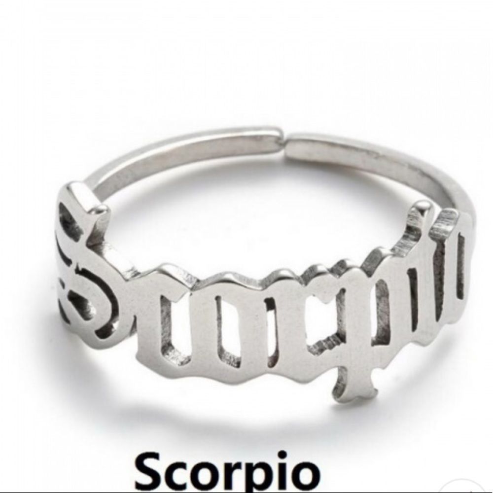 Scorpio Stainless Steel Open Ring - Picture 1 of 2